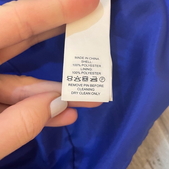 NWOT kate spade v-back structured dress in cobalt blue - Picture 8 of 9